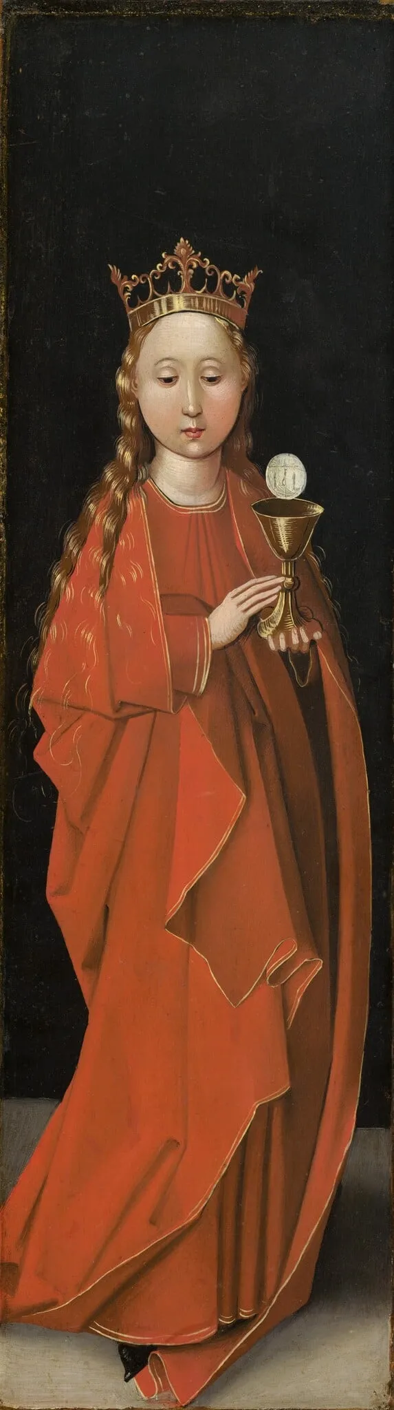 Saint Barbara [left wing exterior]
