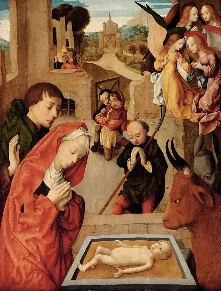 Birth of Christ, by Master of the Virgo inter Virgines