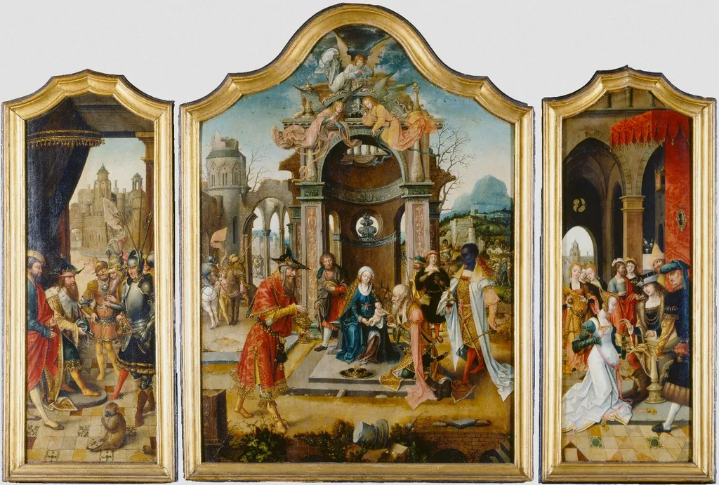 Triptych of the Adoration of the Magi, by Master of the Von Groote Adoration, oil, 1512
