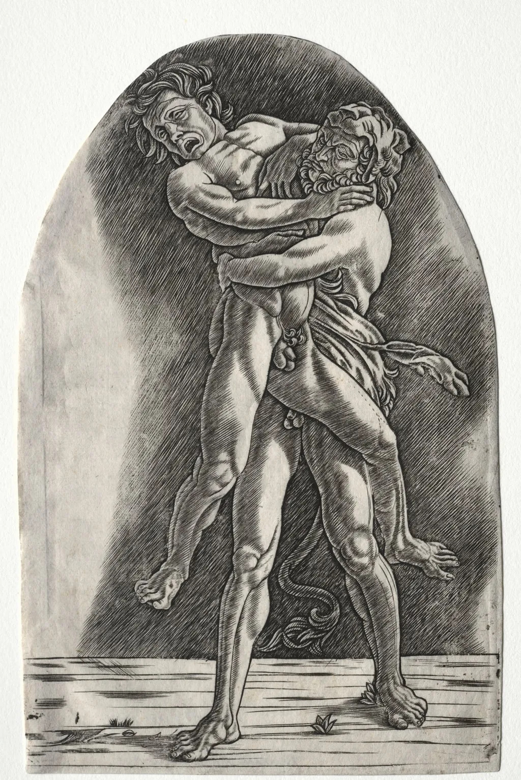 Hercules and Antaeus, by Master of the Year 1515, 1510