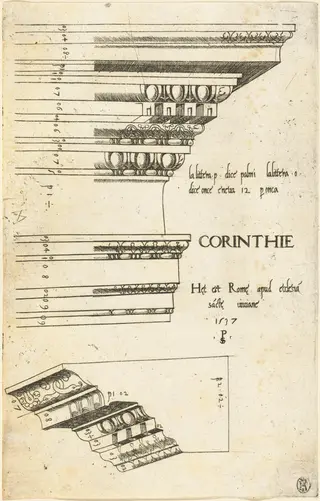 Entablature from the Church of Saint Bibiana, Rome, by Master PS