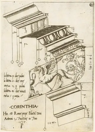 Entablature from the Temple of Antoninus and Faustina, Rome, by Master PS