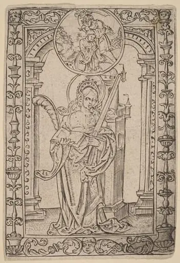 Saint Barbara, by Master S