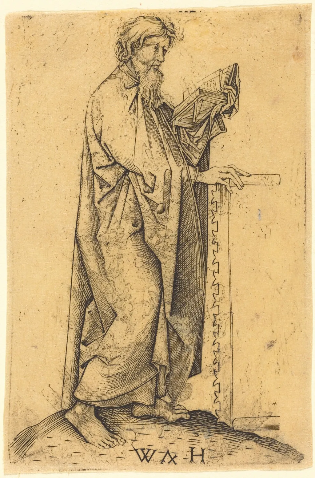 The Apostle Simon, by Master WH, ink, 1485