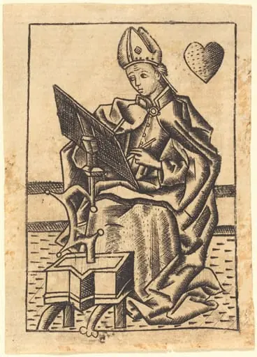 Saint Augustine, by Master with the Banderoles