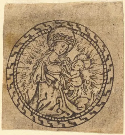 Madonna and Child, by Master with the Flower Borders