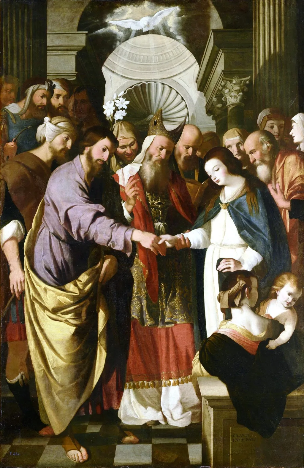 The Marriage of the Virgin, by Mateo Gilarte, oil, 1651