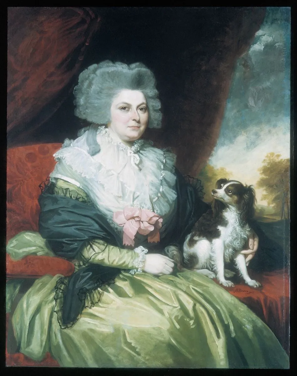 Lady with a Dog, by Mather Brown, oil, 1786