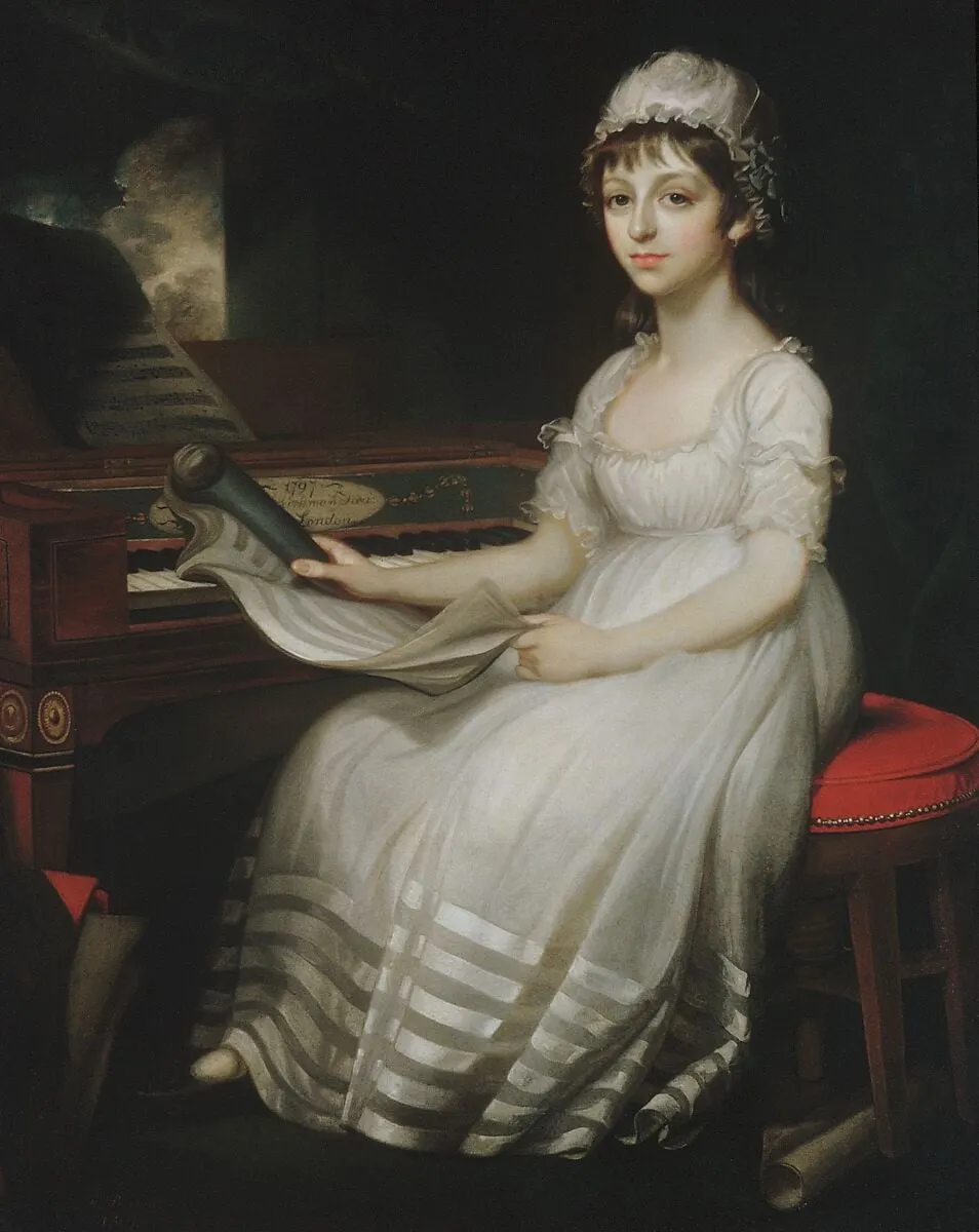 Portrait of a Young Woman, by Mather Brown, oil, 1801