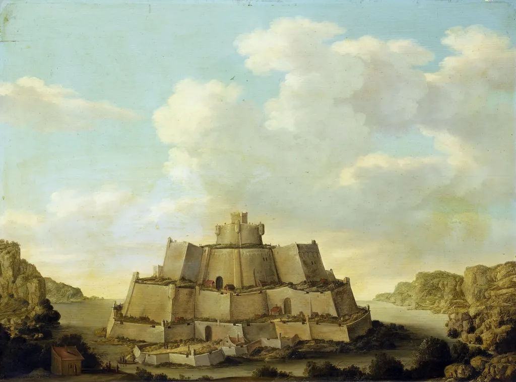 A Fortress, by Mathieu Dubus, oil, 1639