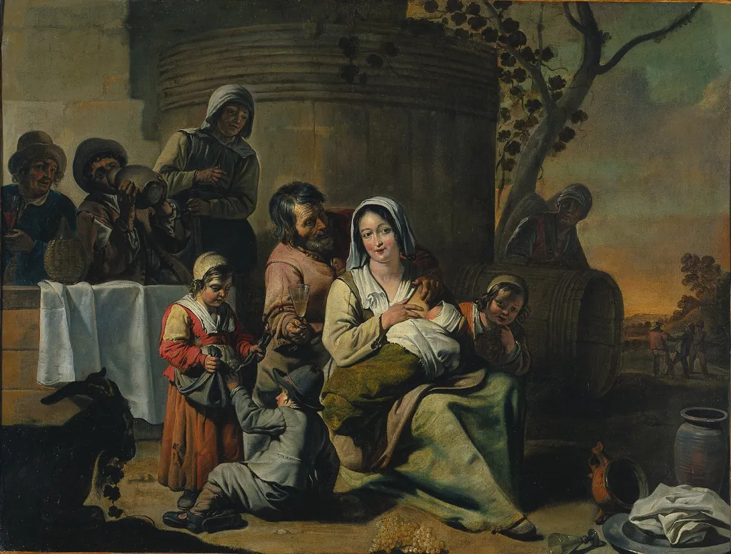 Vintage Scene, by Mathieu Le Nain, unspecified, 1654