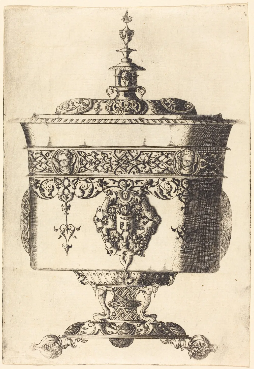 Richly Embellished Goblet, by Mathis Zündt, ink, 1535