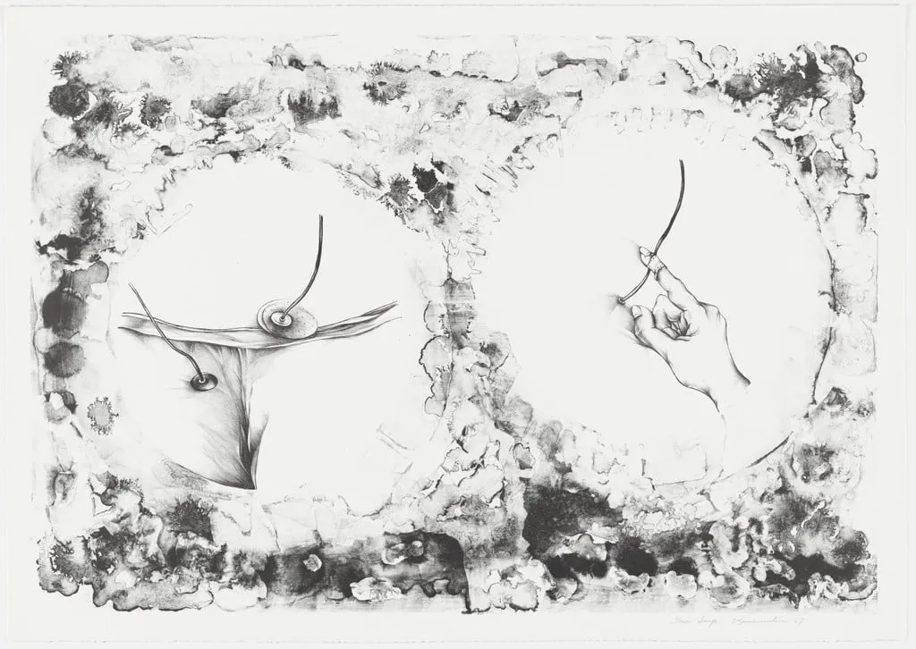 Untitled, by Matsumi Kanemitsu, ink, 1967