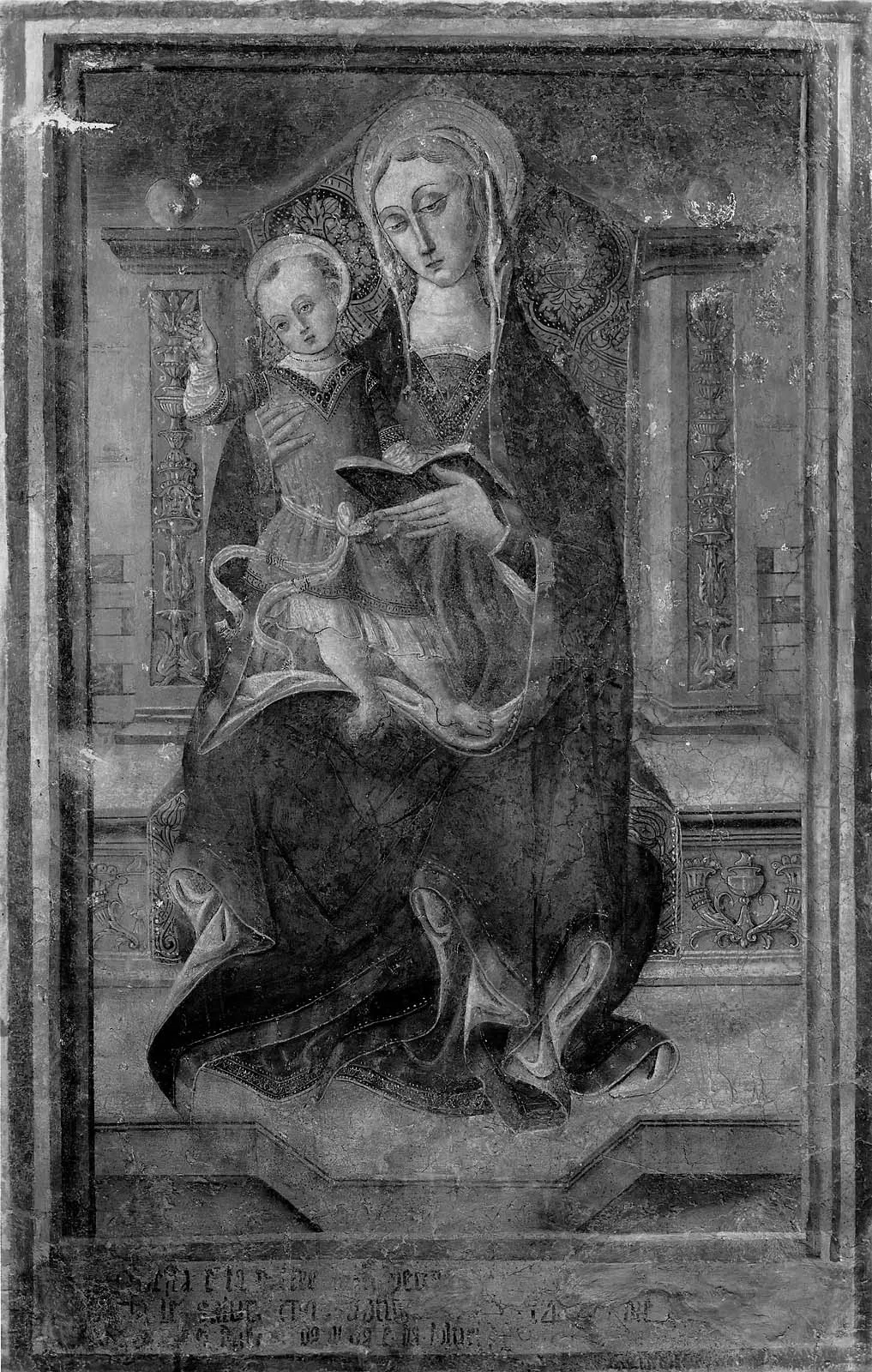 Virgin and Child Enthroned, by Matteo da Gualdo, unspecified, 1499