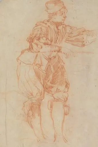 Man Leaning on a Rail [verso], by Matteo Rosselli