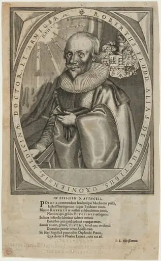 Dr. Robert Fludd, Physician and Rosicrucian, by Matthaus Merian I