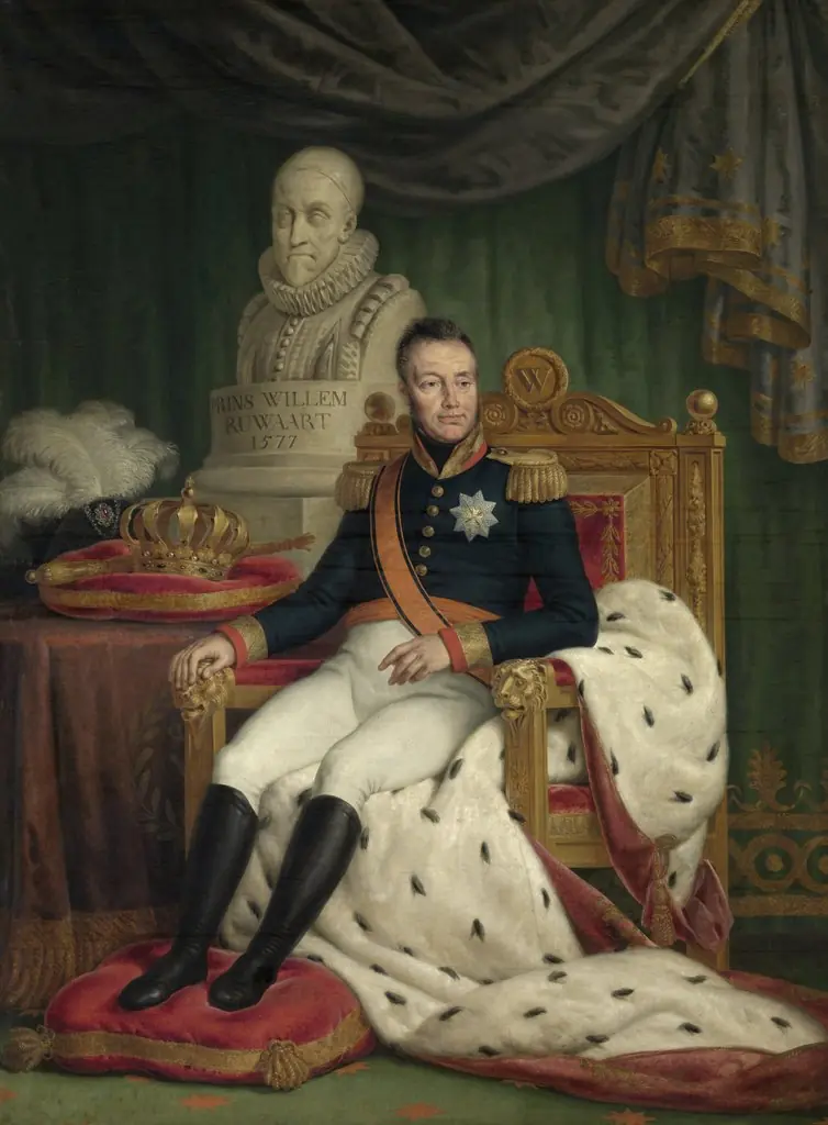 Portrait of King Willem I (1772-1843), by Mattheus Ignatius van Bree