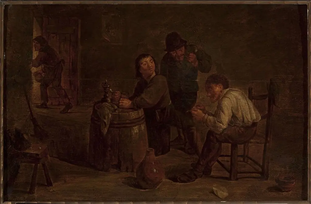 Scene in a tavern, by Mattheus van Helmont