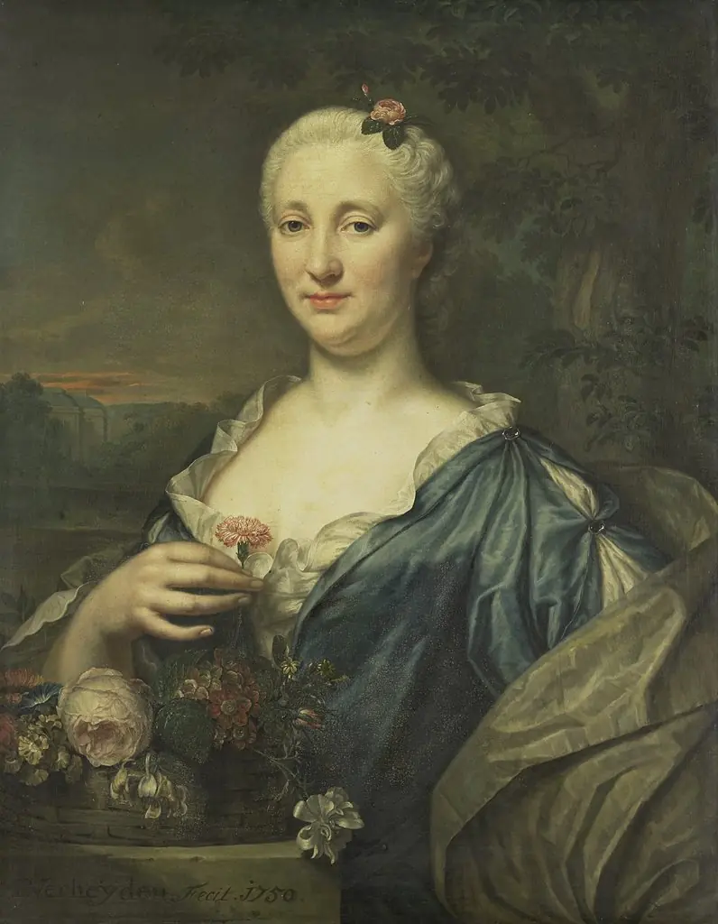 Portrait of Agnes Margaretha Albinus, Wife of Coenraad van Heemskerck, by Mattheus Verheyden