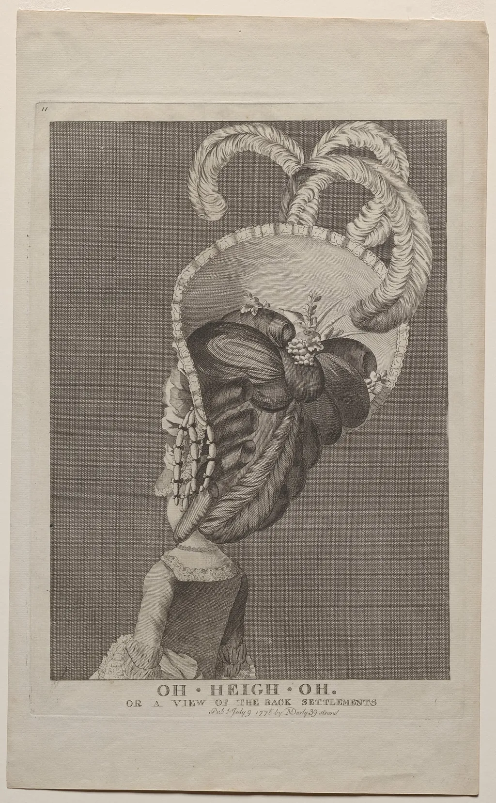 Oh Heigh Oh or A View of the Back Settlements, by Matthew Darly, 1776