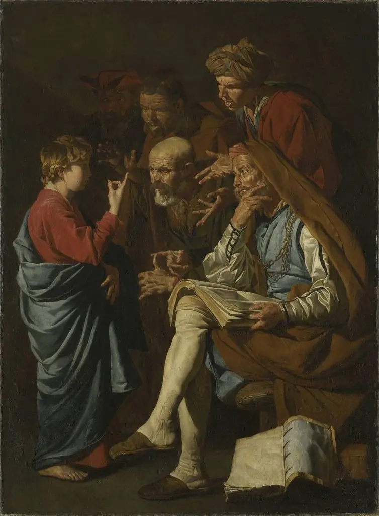 Christ among the docters, by Matthias Stom