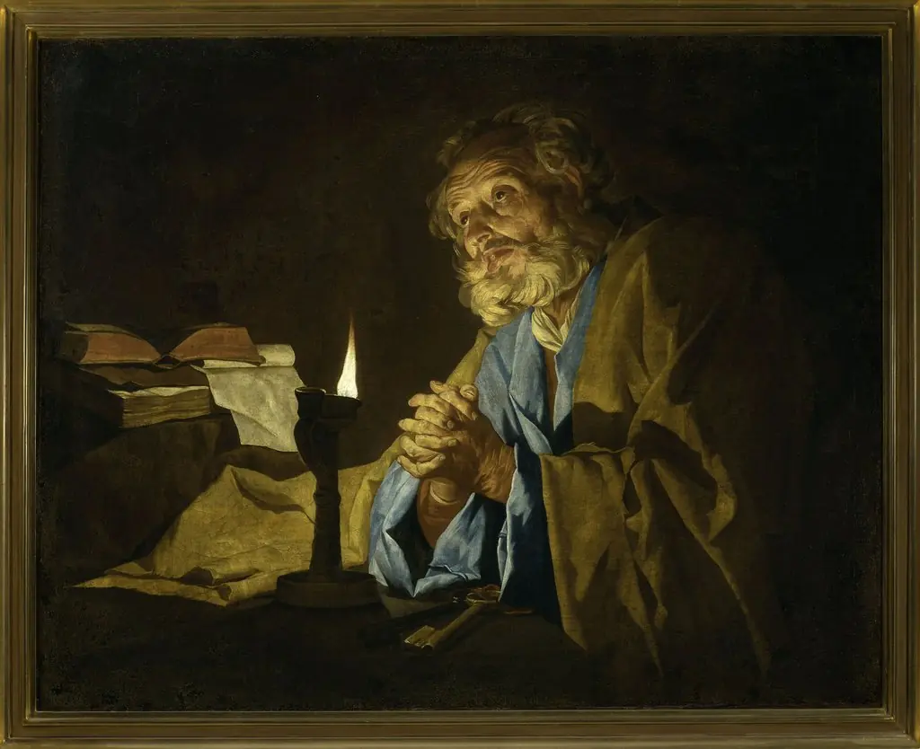 Saint Peter in prayer, by Matthias Stom