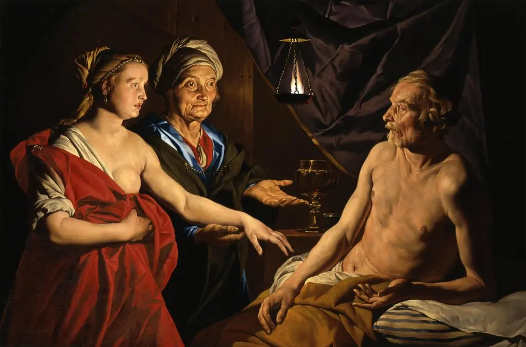 Sarah Leads Abraham to Hagar, by Matthias Stom
