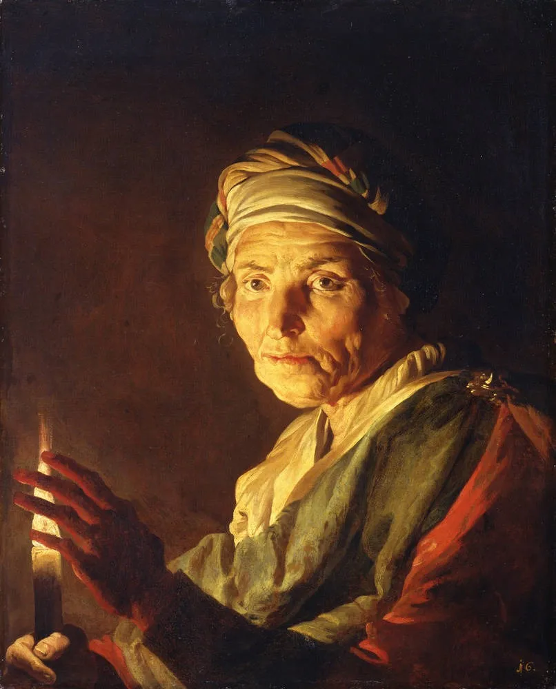 The Elder with a Candle, by Matthias Stom, oil, 1635