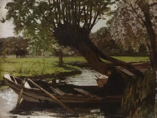 Boat with a Pollard Willow, by Matthijs Maris