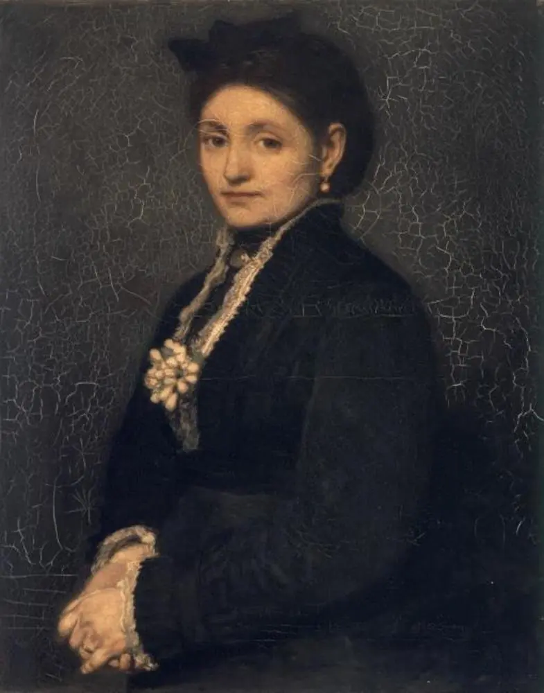 Portrait of Hendrika Troussard-Maris, sister of the painter, by Matthijs Maris