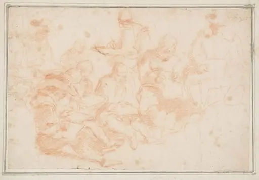 A group of artists drawing, by Mattia Preti