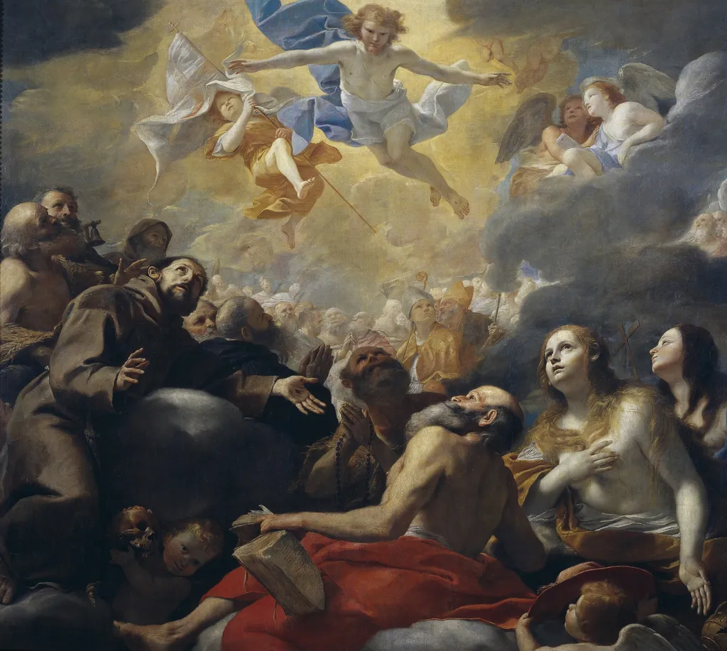 Christ in Glory with Saints, by Mattia Preti, oil, 1660