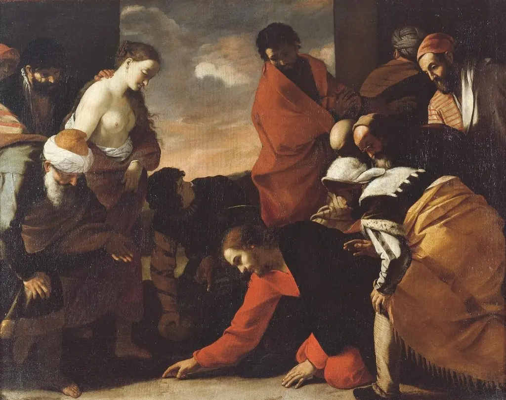 Cristo e l’adultera, by Mattia Preti
