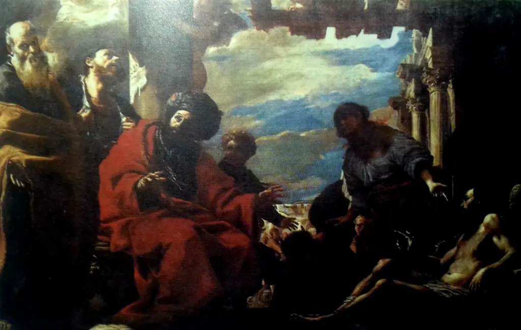 Job and his friends, by Mattia Preti