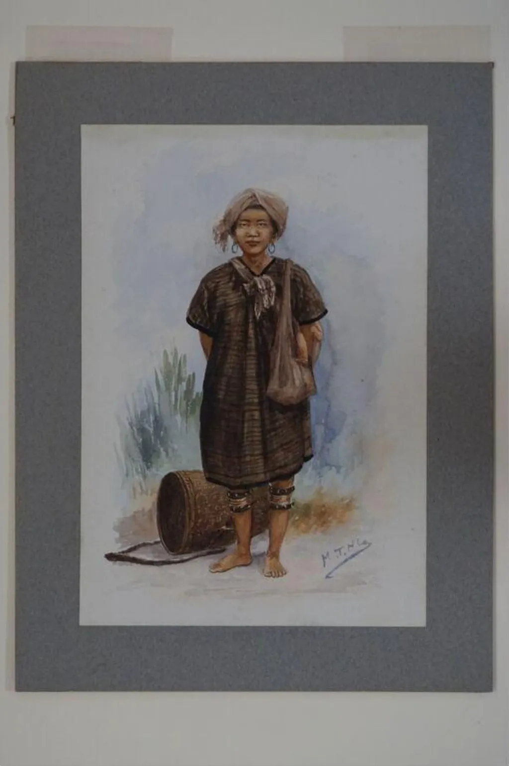 A Taung Yo woman, by Maung Tin Hla, watercolor, 1950