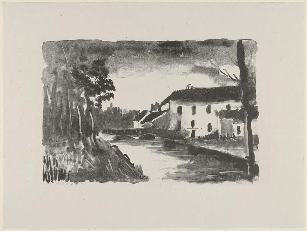 Untitled, by Maurice de Vlaminck, ink, 1924