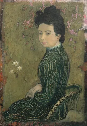 Eva Meurier in a Green Dress, by Maurice Denis