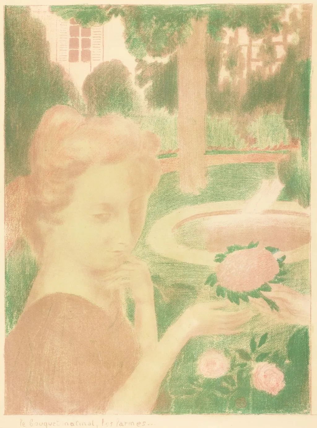Le bouquet matinal, les larmes, by Maurice Denis, ink, 1896