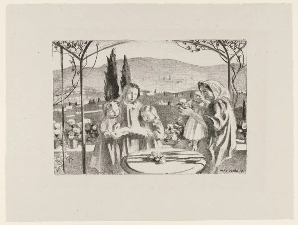 Untitled, by Maurice Denis, ink, 1923