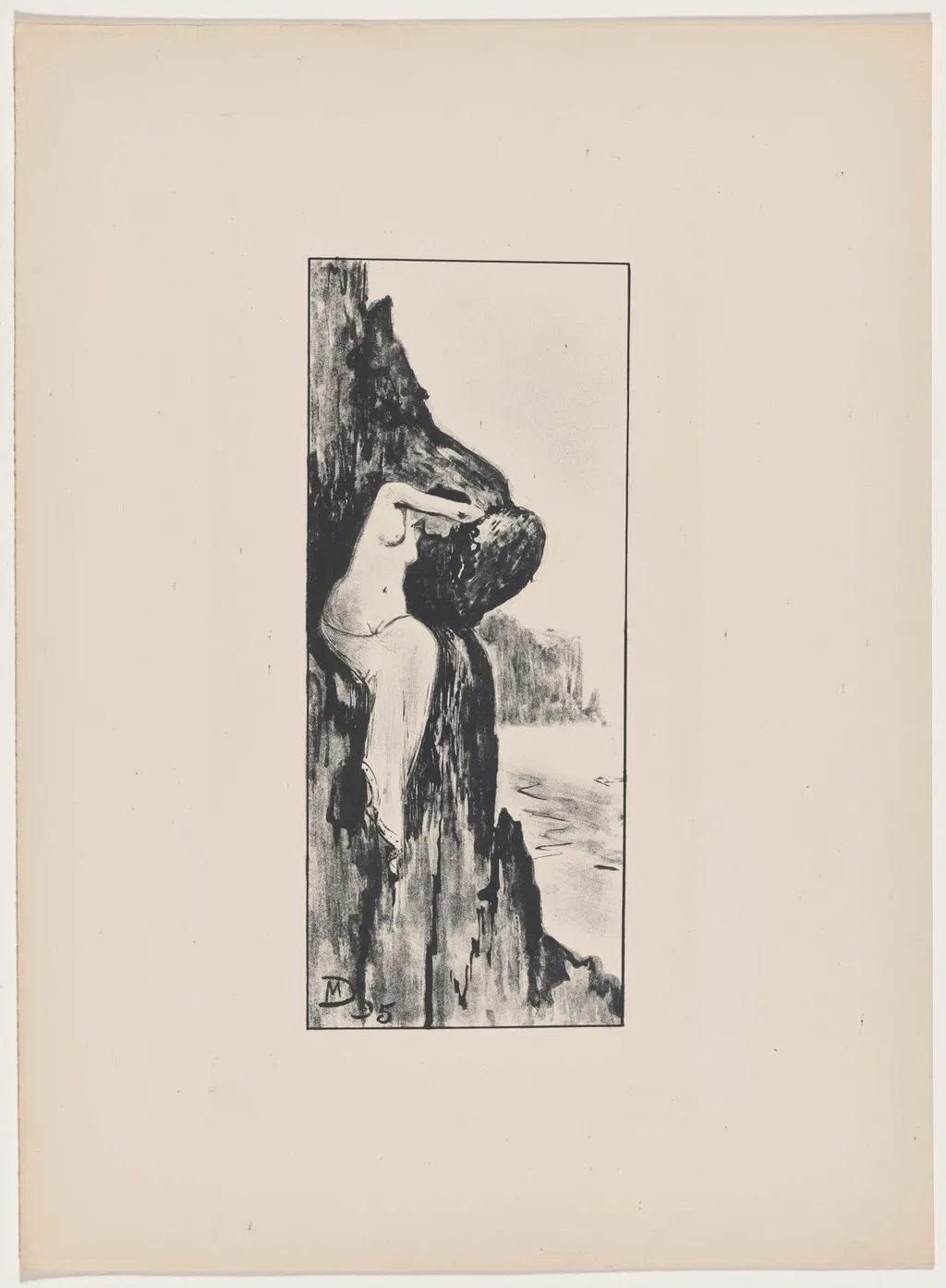 Andromède abandonnée (Andromeda Forsaken), by Maurice Dumont, ink, 1895