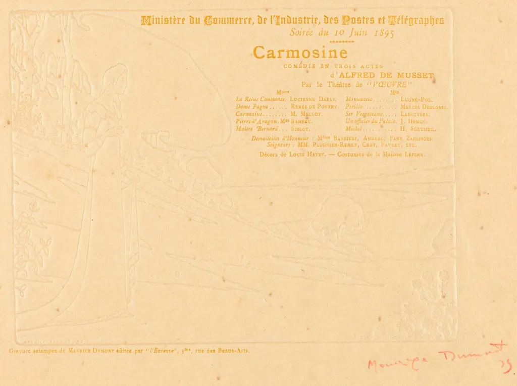 Carmosine, by Maurice Dumont, 1895