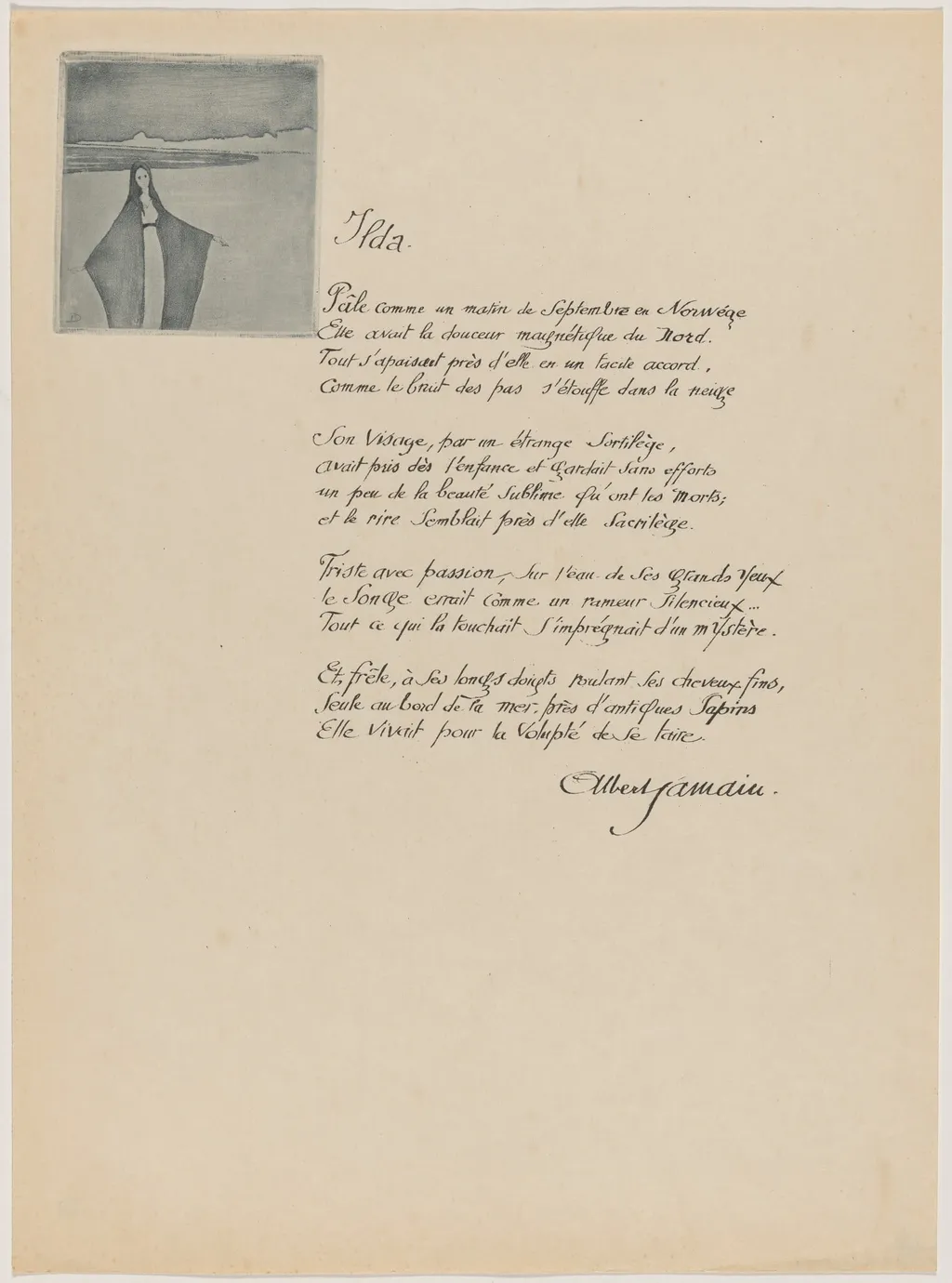 Ilda (Hilda), by Maurice Dumont, ink, 1894