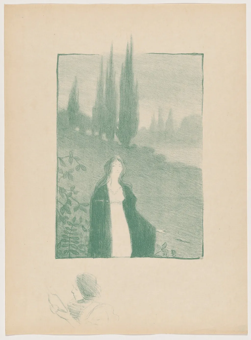 Invocation mémoriale, by Maurice Dumont, ink, 1895