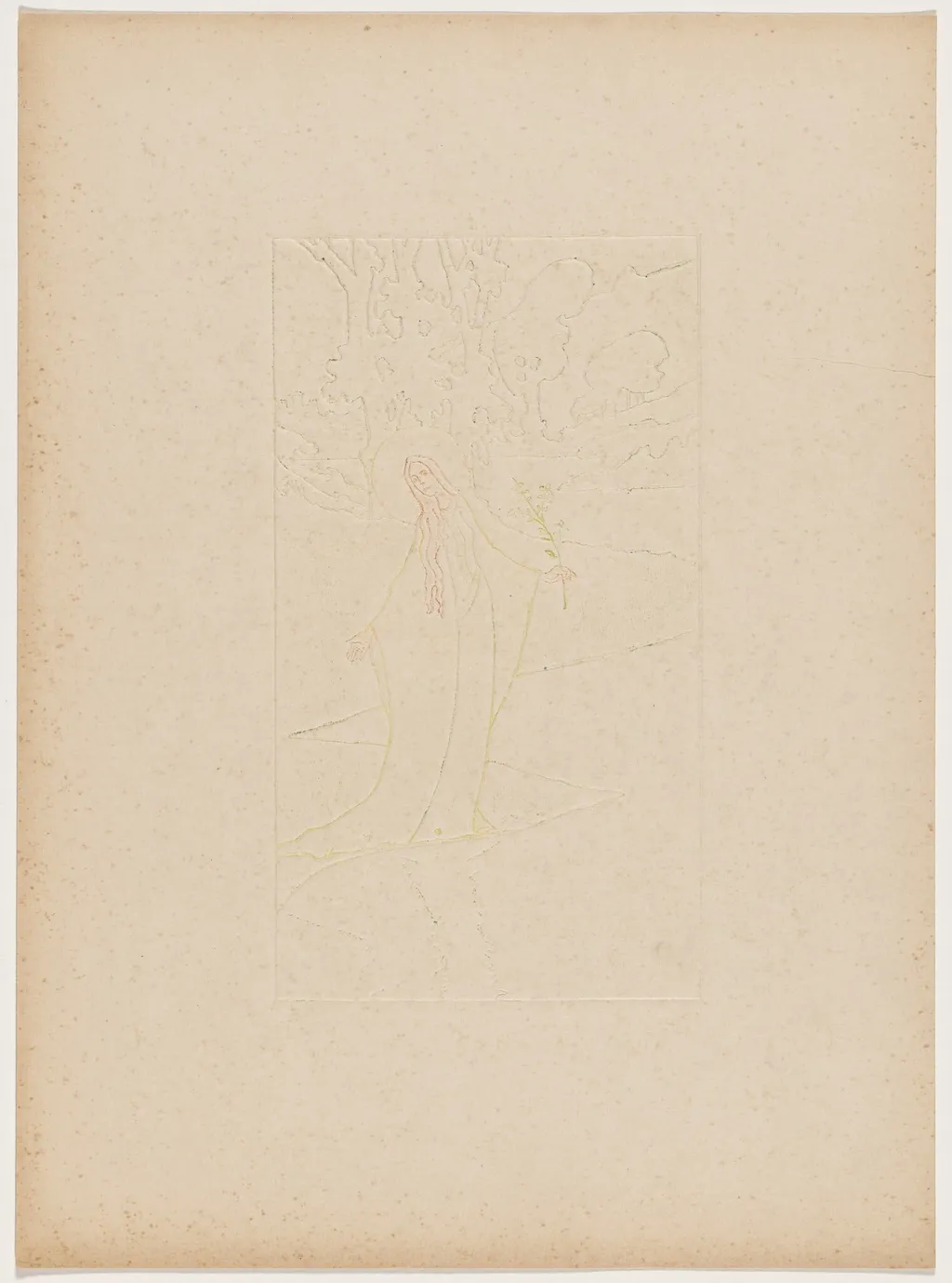 Léger relief pour une reliure (Light Relief for a Binding), by Maurice Dumont, paint, 1895