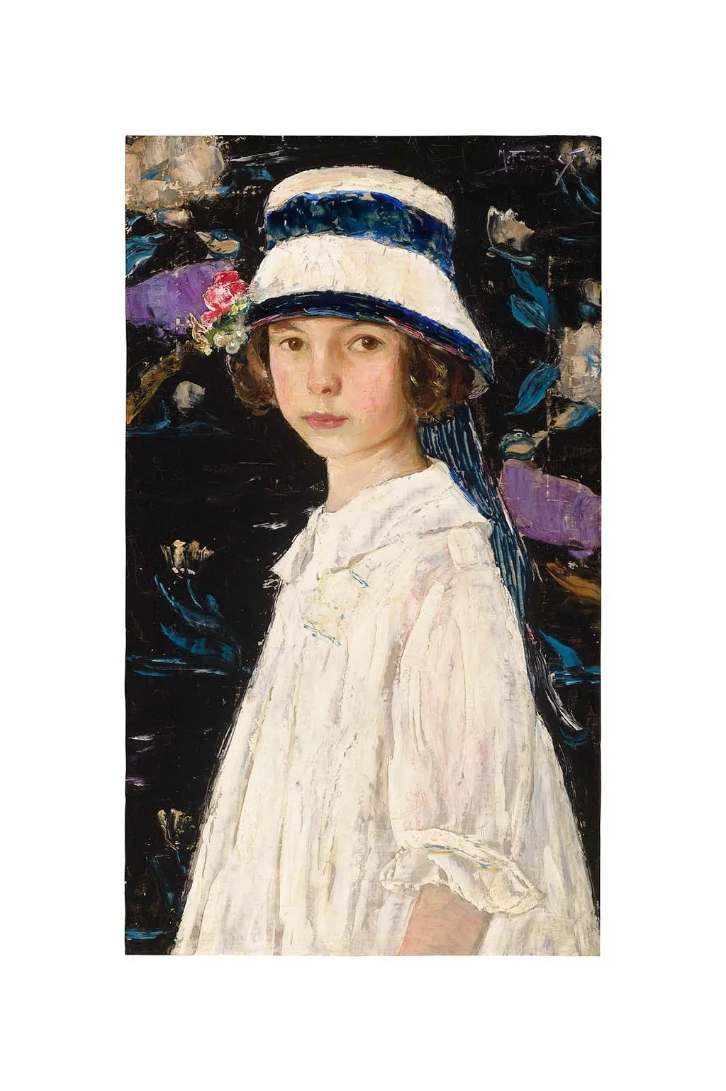 The Little White Bonnet (Carol Westmorland), by Maurice Fromkes, oil, 1917