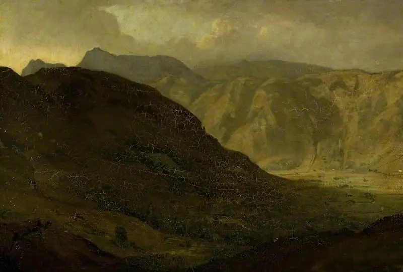 Langdale Pikes from near Crinkle Crags, by Maurice Gray