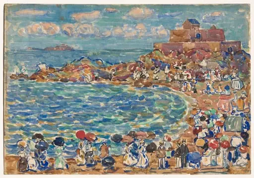 Beach, St. Malo, by Maurice Prendergast