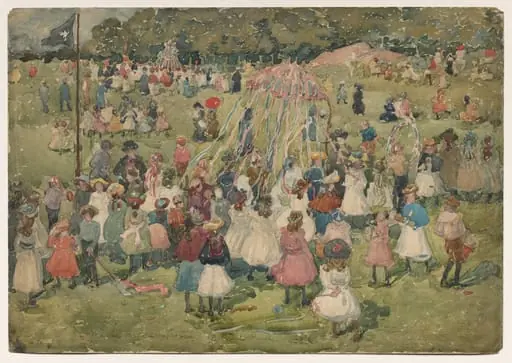 May Day, Central Park, by Maurice Prendergast