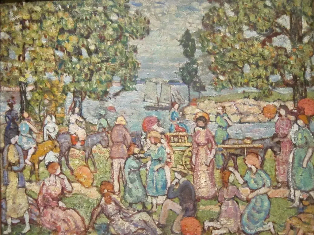On the Beach, No. 3, by Maurice Prendergast