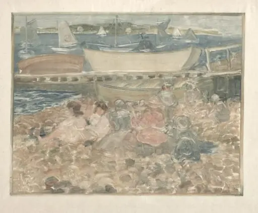 Shipyard: Children Playing, by Maurice Prendergast